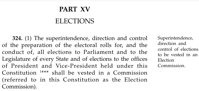 photo: Screenshot of Article 324 from Constitution of India  